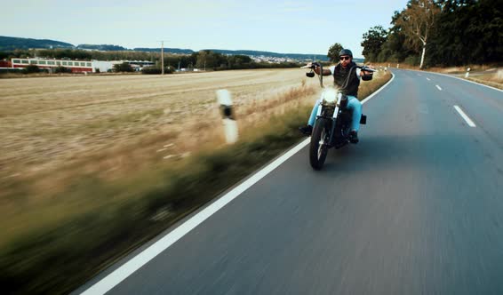 Man on a Motorbike