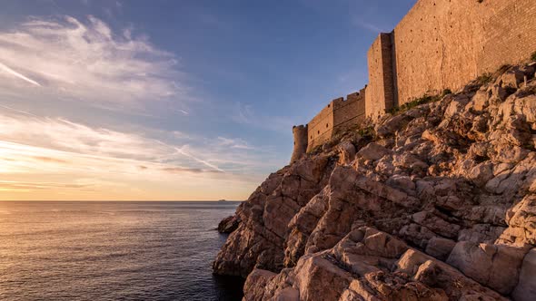 4K Timelapse Dubrovnik Castle, Croatia