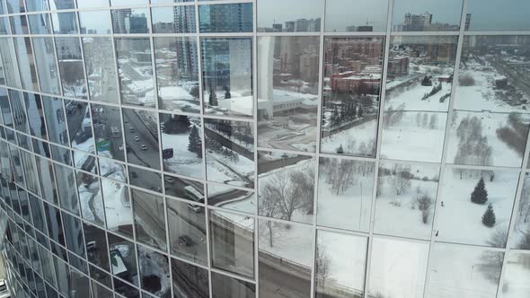 Many Windows Reflect the Winter City