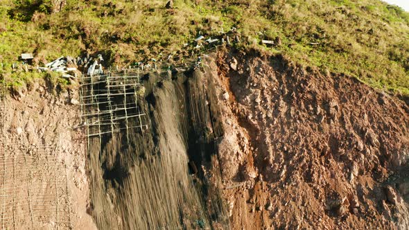 Rockfall Protection Netting Safety Wire Mesh in the Mountains