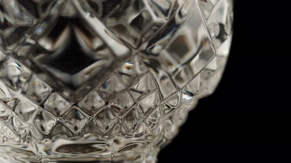 Empty Crystal Decanter Closeup