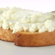 Spreading cream cheese On Bread with knife, close up - VideoHive Item for Sale