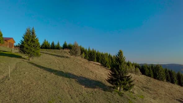 Flying Over the Carpathian Mountains