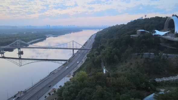 Kyiv, Ukraine Aerial View of the City. Kiev