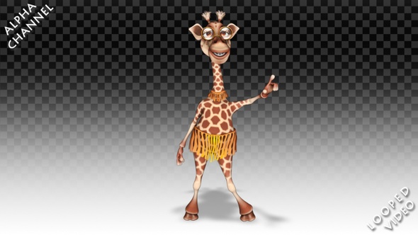 Cartoon Giraffe - Club Dance