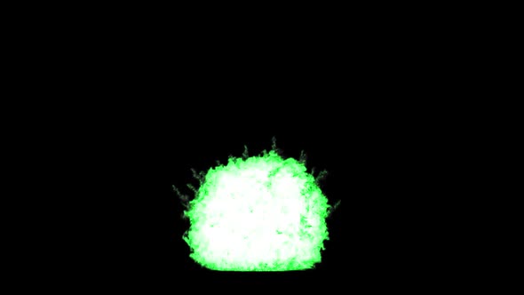 Green Explosion With Transparent Background 1080p 24fps