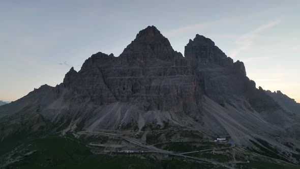 Beautiful Morning at Tre Cime di Lavaredo mountains