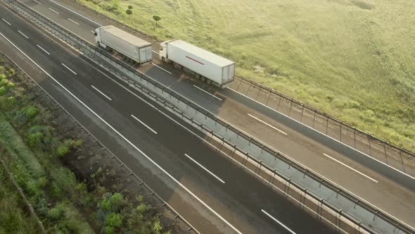 Road view from drone.