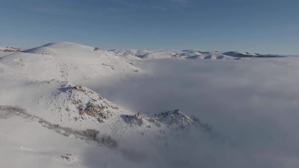 Mountains Fog Aerial