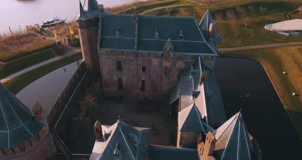 Aerial View Of Muiderslot Castle