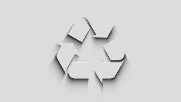 Recycling electronic waste data and sustainable industry symbol 3d with shadow