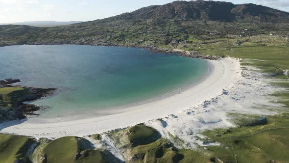 Picturesque Landscape Of Dog's Bay Beach Surrounded By The Coastal Mountains And Grassland In Rounds