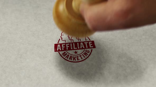 Affiliate marketing and targeted advertisement symbol stamp and stamping loop