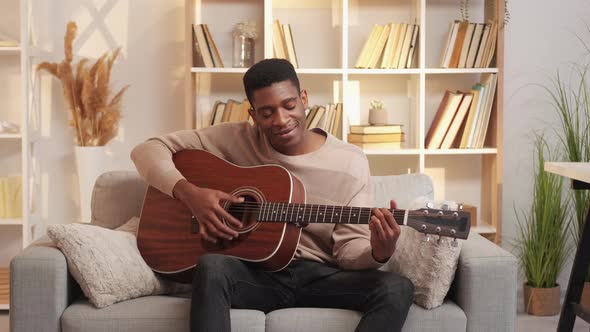 Guitar Practice Musician Leisure Man Playing Song