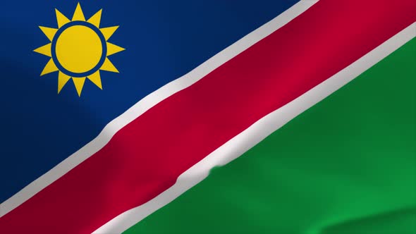 Namibia Waving Flag Animation 4K Moving Wallpaper Background