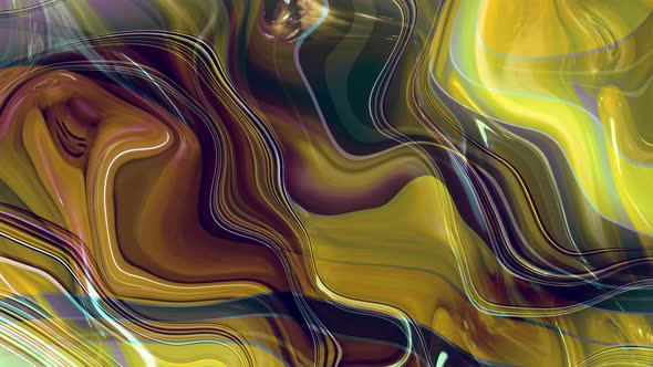 Black Brown Yellow Color Wavy Trendy Liquid Animated Background