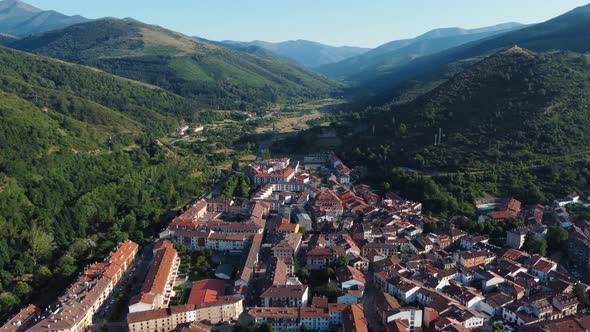 Aerial View of Ezcaray Village La Rioja Spain