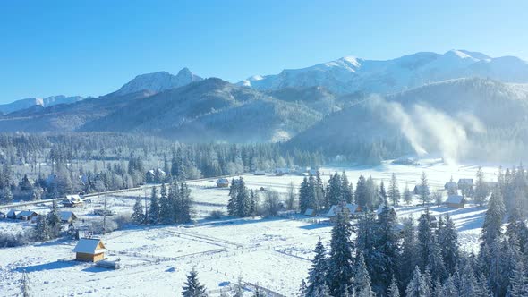 Winter in a Mountain Village