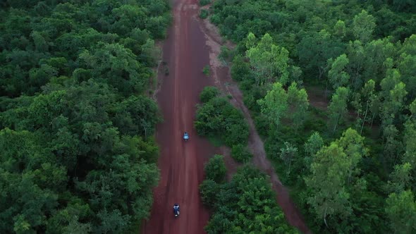 Africa Mali Village And Man Riding Motorcycle 3