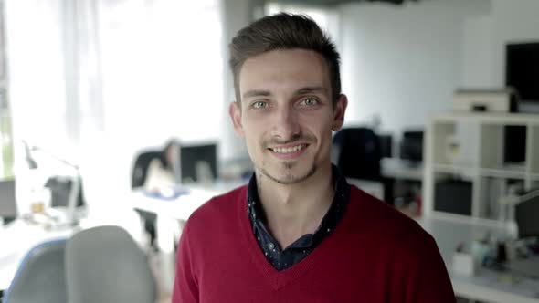 Happy Confident Young Business Man Portrait