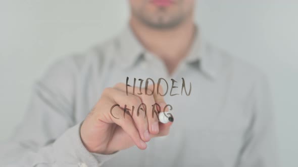 Hidden Charges Writing on Screen with Hand