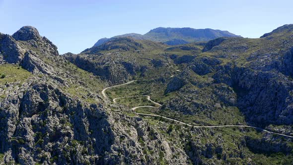 Serpentine, Sa Calobra, Tramuntana mountains, Mallorca, Spain