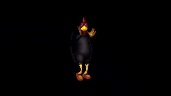 Cartoon Rooster Dance 2 alt