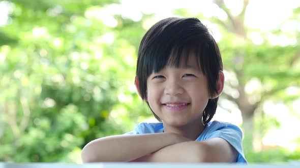 Close Up Of Asian Child Smiling