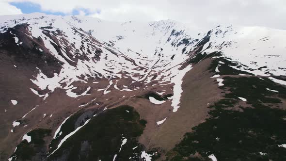 Clean White Snow Visible on the Top of the Mountains