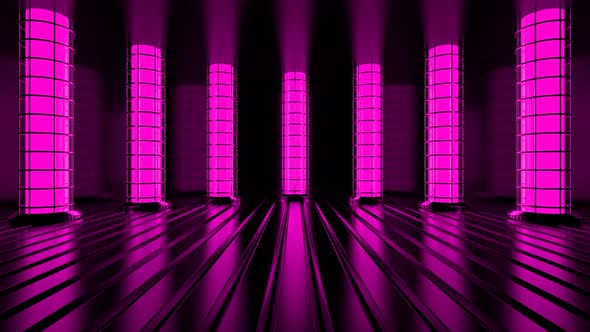 Pink Neon Stage Background Loop