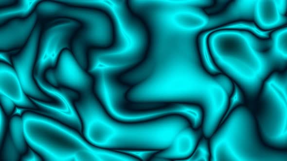 Abstract Cyan Color Smooth Liquid Motion Background