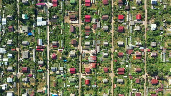 Village with Cottages Summer Houses and Gardens