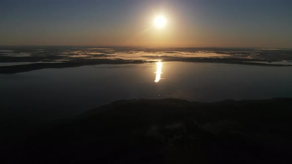 Top View of Lake Drivyaty in the Braslav Lakes National Park the Most Beautiful Lakes in Belarus