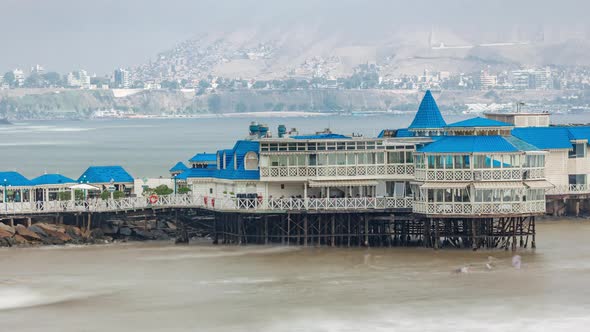 Aerial View of the Pier Taken From the Pebble Beach