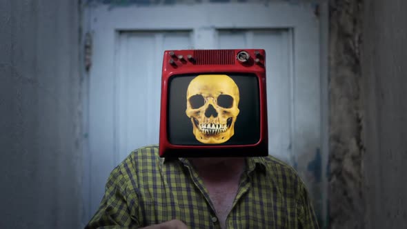 Human Skull TV Man.