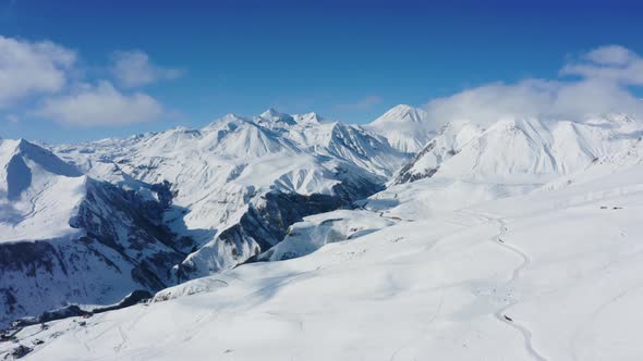 Clouds on Snowy Mountain