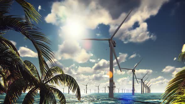 Windmill Farm in The Sea alt