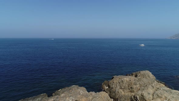 Aerial View of Lighthouse in Port De La Selva Catalonia Spain