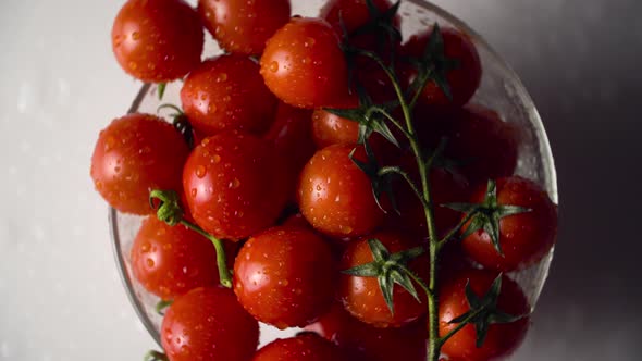 Tomatoes in a Glass Bowl