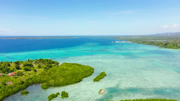 Blue Sea and Tropical Islands