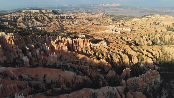 Aerial Top Bryce Canyon National Park of Mountain Utah United States