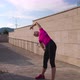 Urban Girl Warming Up Before Morning Jog - VideoHive Item for Sale