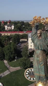 Monument on Independence Square in Kyiv Ukraine