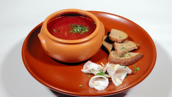 Ukrainian National Traditional Dish Borsch