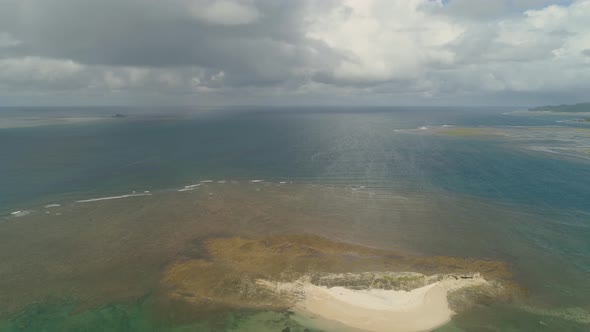 Sandy Island in the sea. Philippines