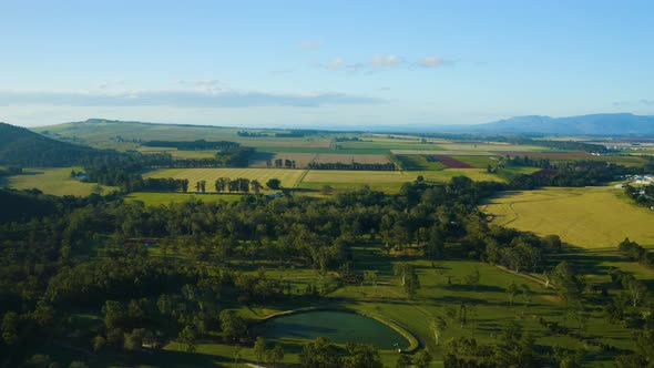 Aerial, Beautiful View On Suburban Atherton In Queensland, Australia