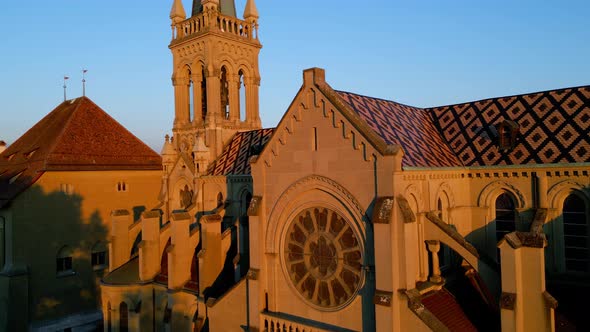 St Peter and Pauls Church in Bern in Switzerland From Above