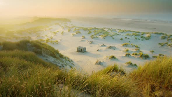 Tobruk pit Atlantic wall Terschelling island east ZOOM OUT