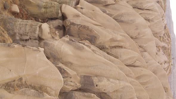 Vertical Video Cappadocia Landscape Aerial View