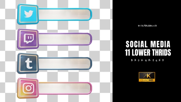 Social Media 3D Box Lower Thirds alt